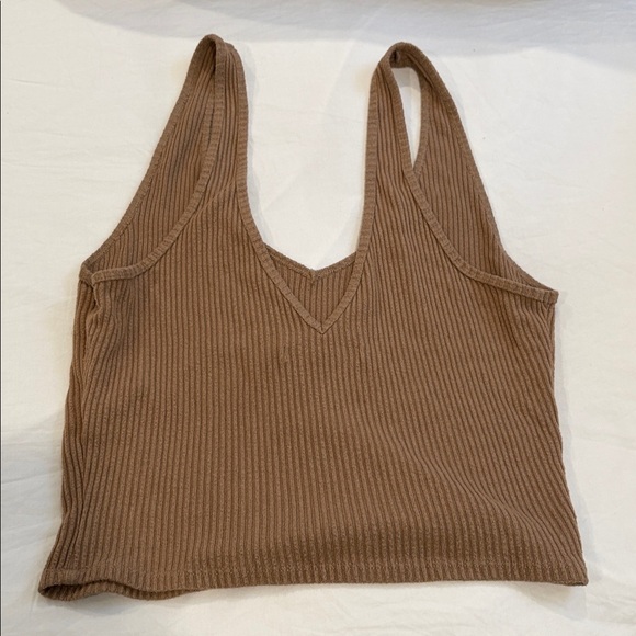 Abercrombie & Fitch Brown Ribbed Tank Top - Size Medium - Picture 4 of 4